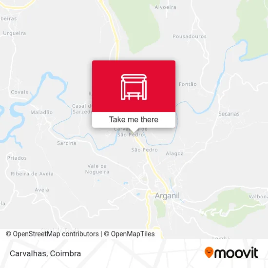 Carvalhas map