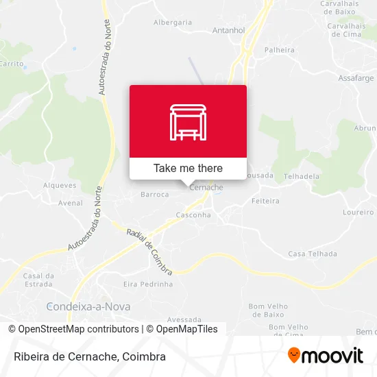 Ribeira de Cernache map