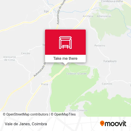 Vale de Janes map