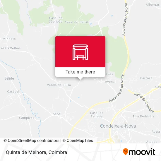 Quinta de Melhora map