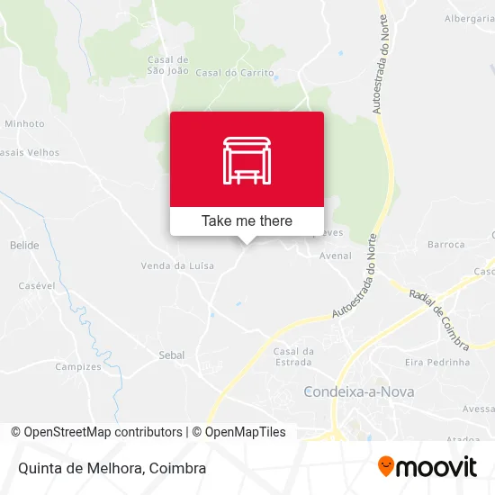 Quinta de Melhora map