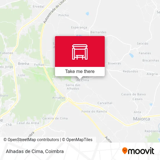 Alhadas de Cima map
