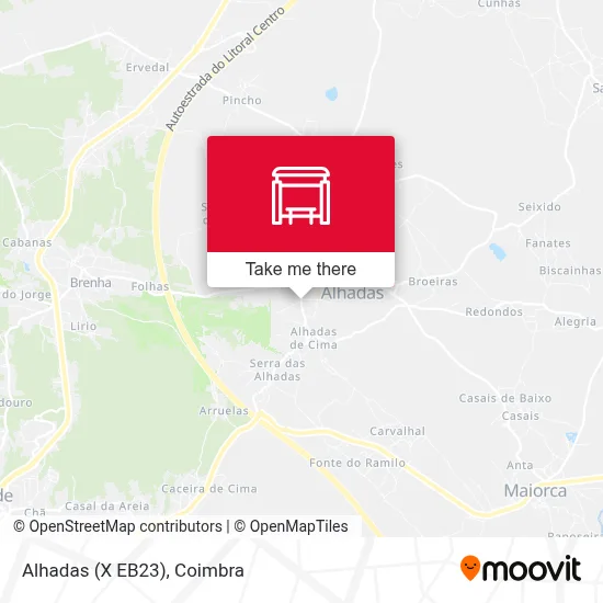 Alhadas (X EB23) map