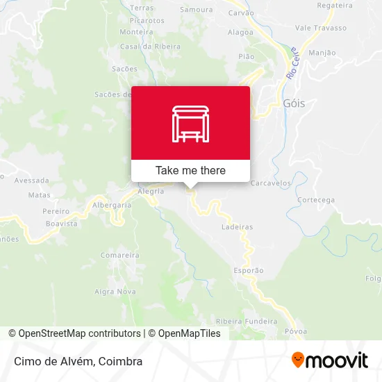 Cimo de Alvém map