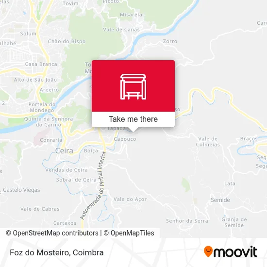 Foz do Mosteiro map