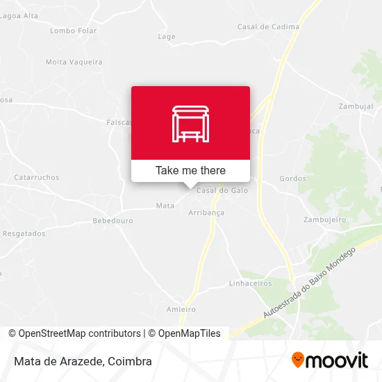 Mata de Arazede map