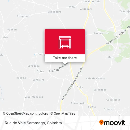 Rua de Vale Saramago map