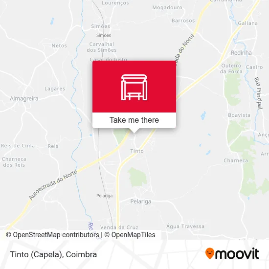 Tinto (Capela) map