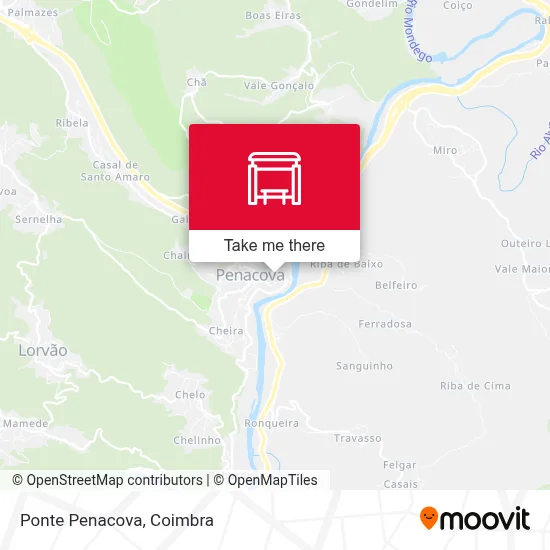 Ponte Penacova map