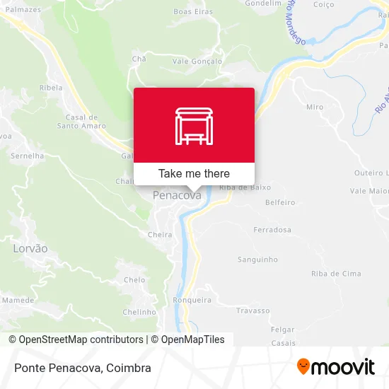 Ponte Penacova map