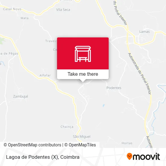 Lagoa de Podentes (X) map