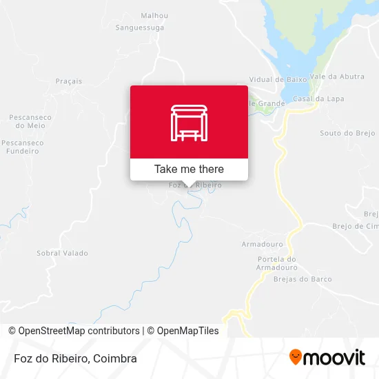 Foz do Ribeiro map