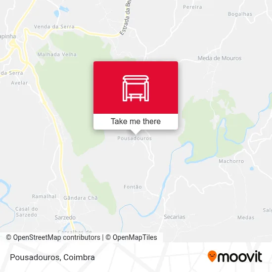 Pousadouros map