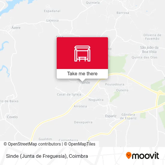 Sinde (Junta de Freguesia) map