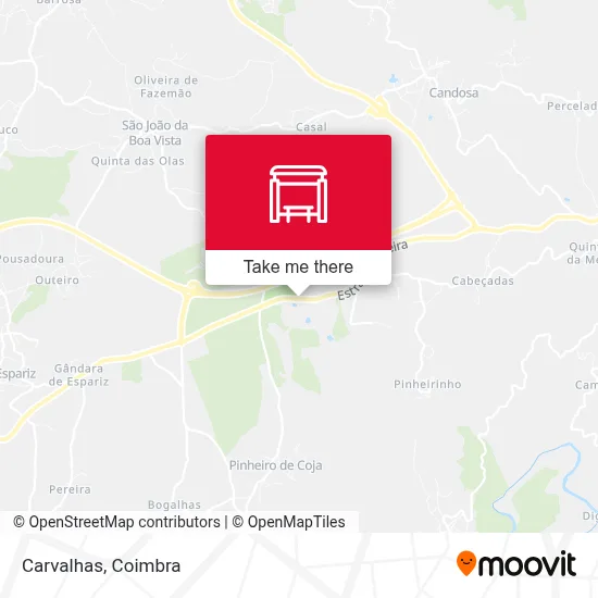 Carvalhas map