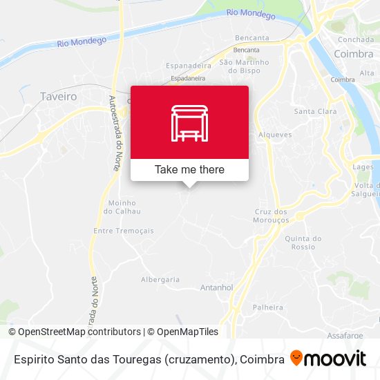 Espirito Santo das Touregas (cruzamento) map