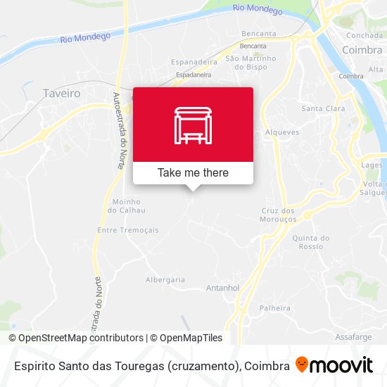 Espirito Santo das Touregas (cruzamento) map