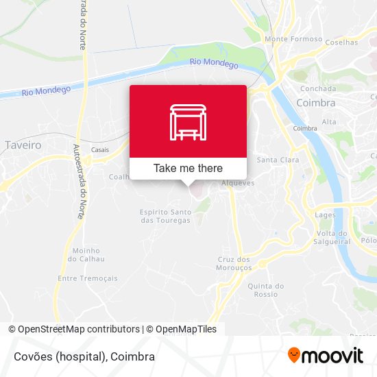 Covões (hospital) mapa