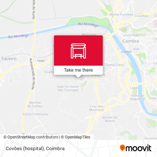 Covões (hospital) map