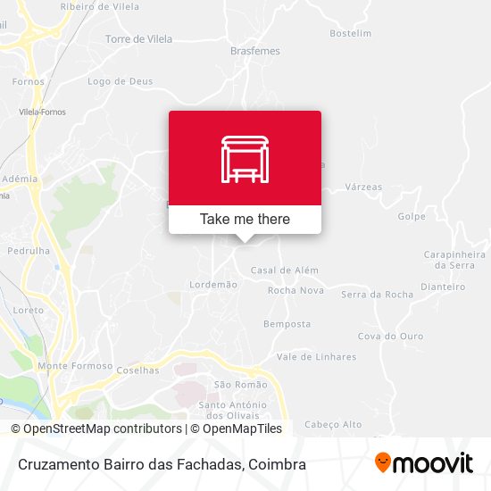 Cruzamento Bairro das Fachadas mapa