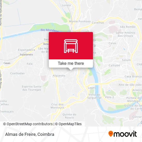 Almas de Freire map