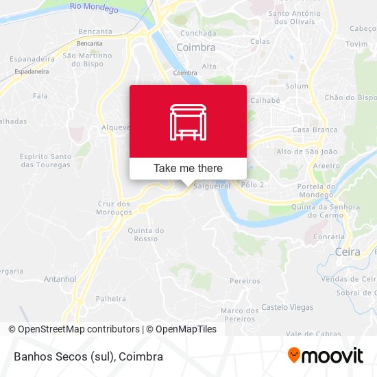 Banhos Secos (sul) mapa