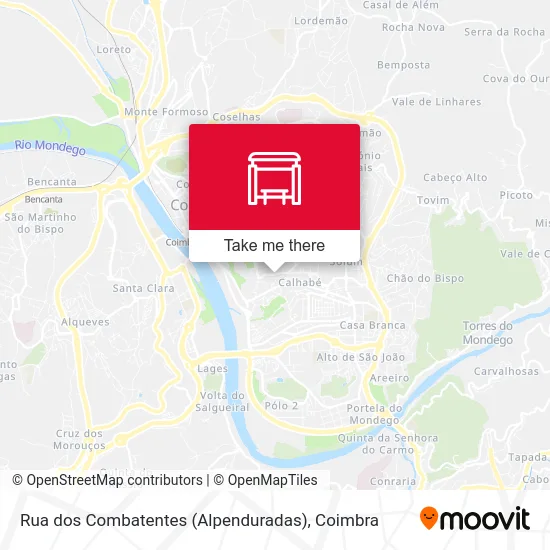 Rua dos Combatentes (Alpenduradas) map