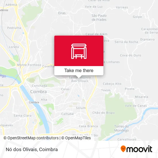 Nó dos Olivais map