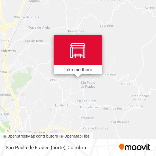 São Paulo de Frades (norte) map