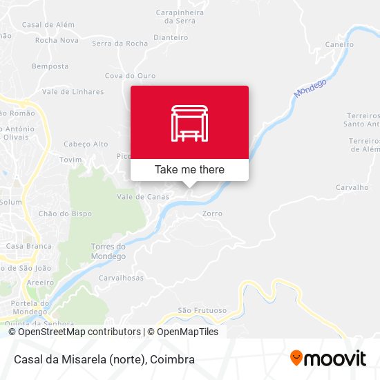 Casal da Misarela (norte) mapa