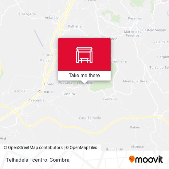 Telhadela - centro mapa