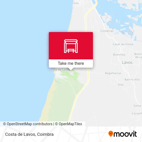 Costa de Lavos map