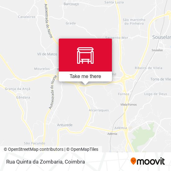 Rua Quinta da Zombaria mapa