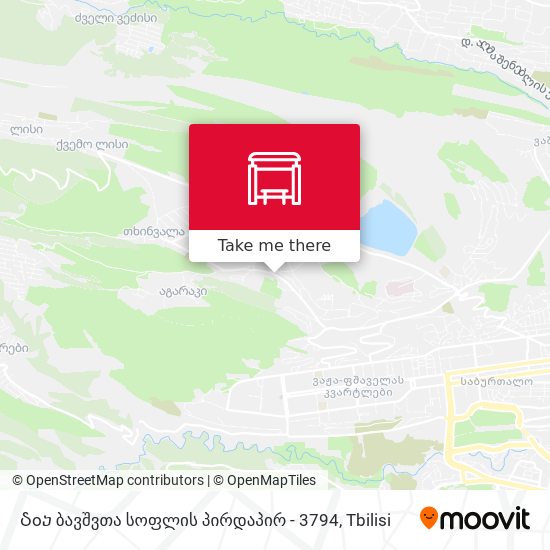 Ⴢoⴢ ბავშვთა სოფლის პირდაპირ - 3794 map