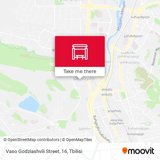 Vaso Godziashvili Street, 16 map