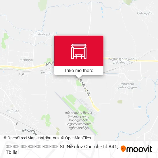 წმინდა ნიკოლოზის ეკლესია St. Nikoloz Church - Id:841 map
