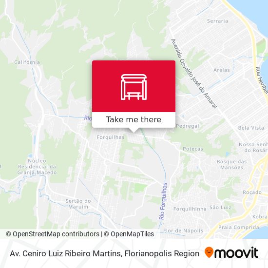 Mapa Av. Ceniro Luiz Ribeiro Martins