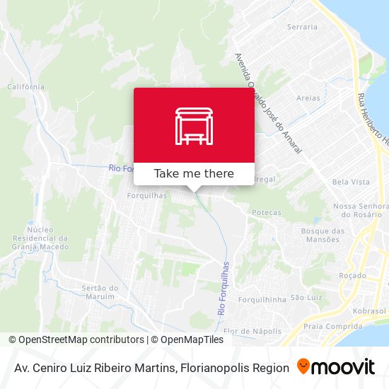 Mapa Av. Ceniro Luiz Ribeiro Martins