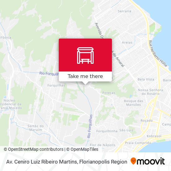 Mapa Av. Ceniro Luiz Ribeiro Martins