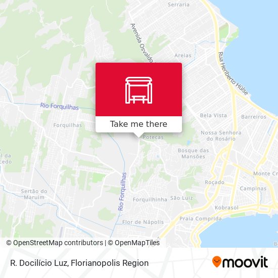 R. Docilício Luz map