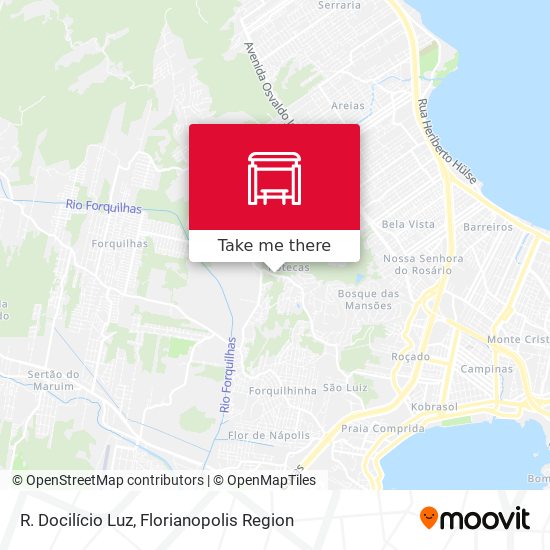 R. Docilício Luz map