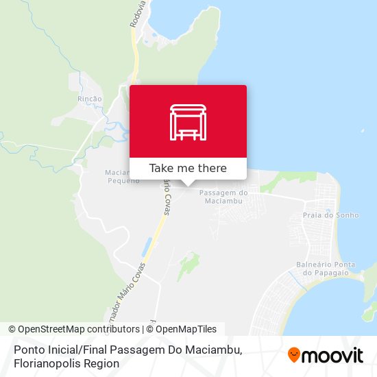 Ponto Inicial / Final Passagem Do Maciambu map