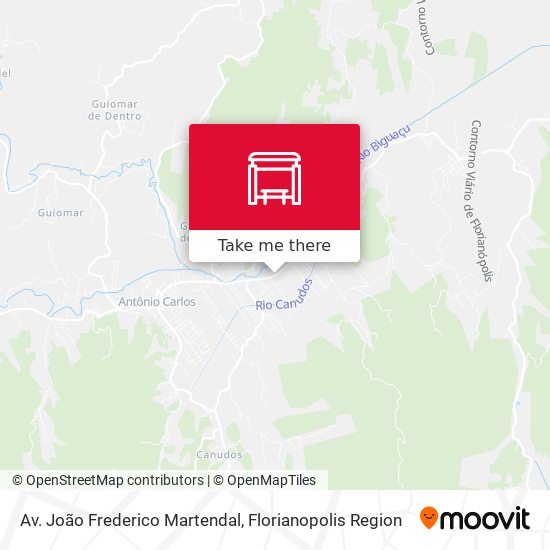 Av. João Frederico Martendal map