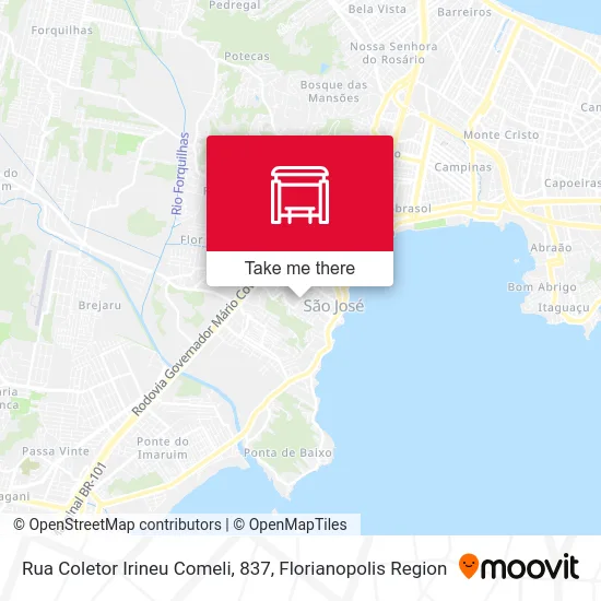 Rua Coletor Irineu Comeli, 837 map