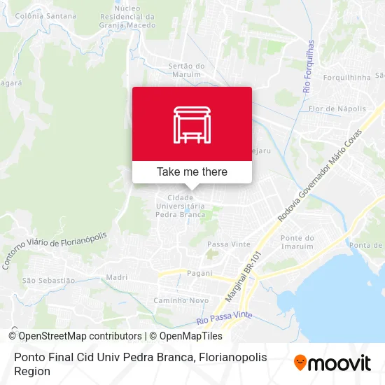 Ponto Final Cid Univ Pedra Branca map