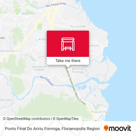 Ponto Final Do Aririu Formiga map