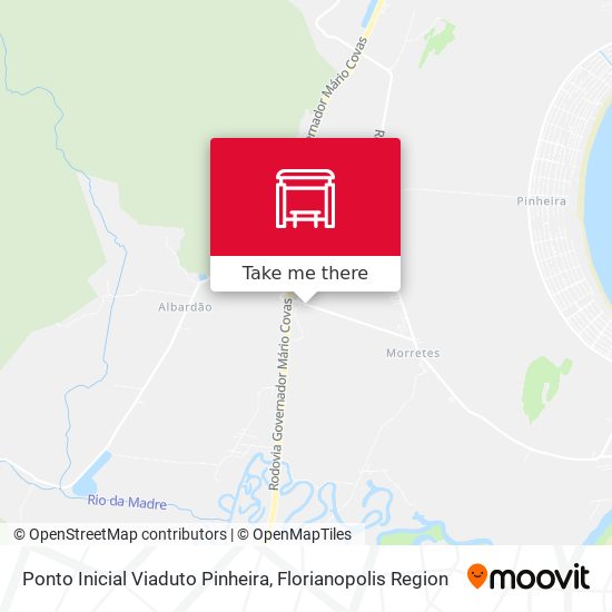 Mapa Ponto Inicial Viaduto Pinheira