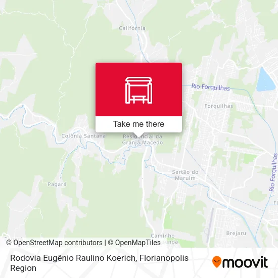 Rodovia Eugênio Raulino Koerich map