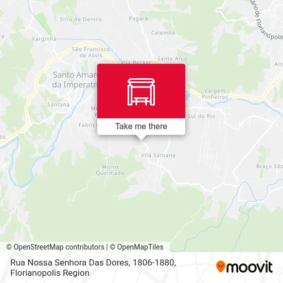 Rua Nossa Senhora Das Dores, 1806-1880 map