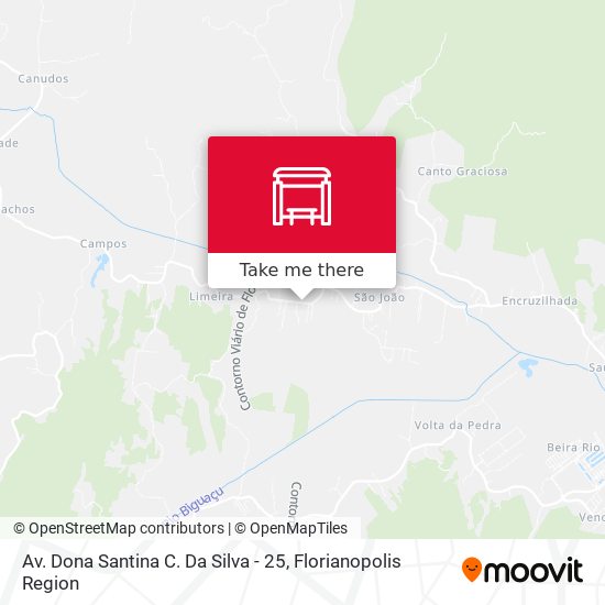 Av. Dona Santina C. Da Silva - 25 map